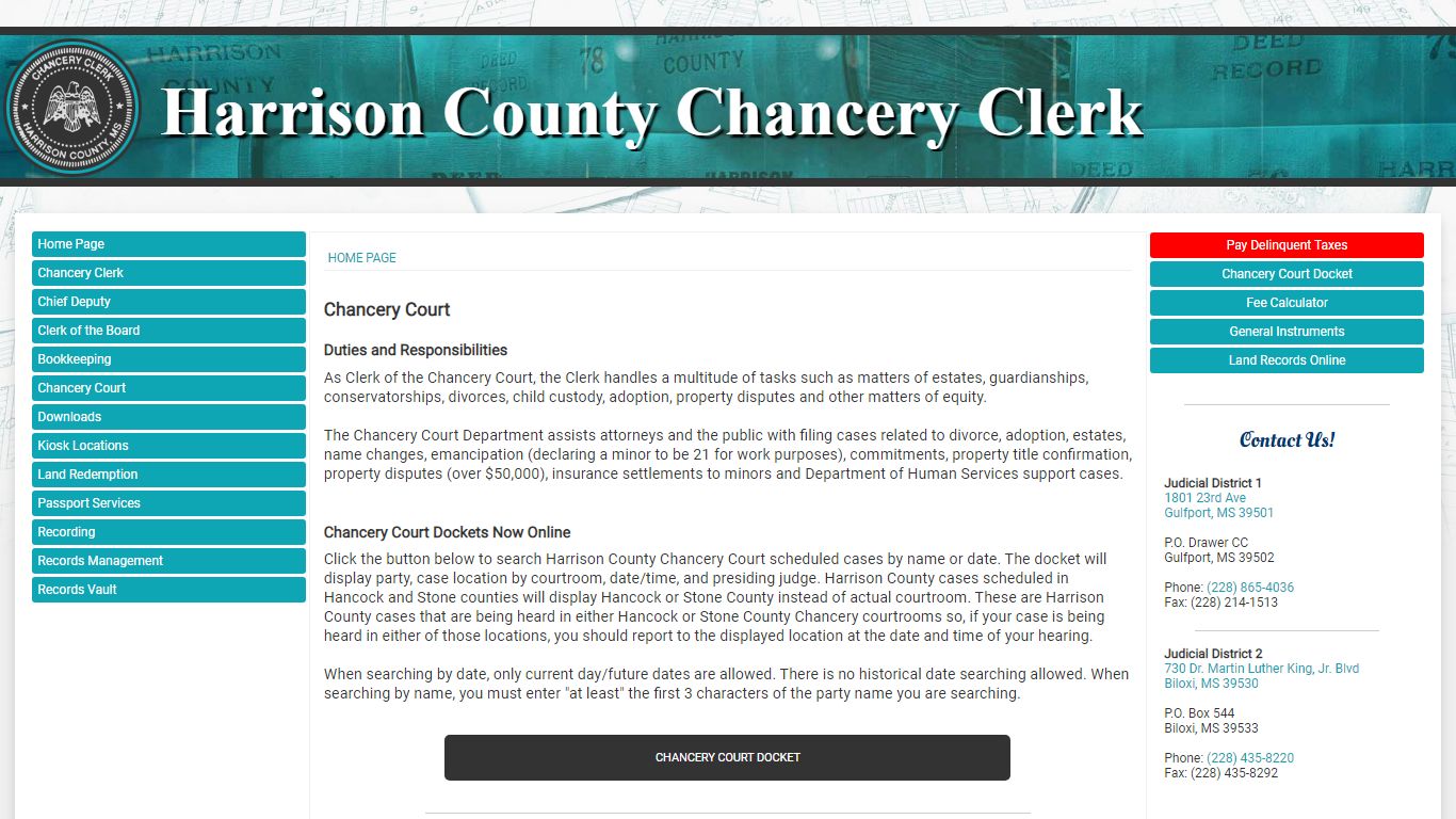 Harrison County, Mississippi Chancery Clerk